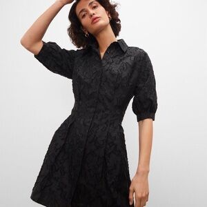 Club Monaco Black Embroidered Dress Size 4